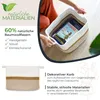 Aufbewahrungskorb mit verlängerten Griffen, HMF 39011-36CM-80, 36 x 30 x 25 cm, Weiß-Braun Produktbild-Vorschau
