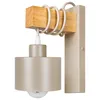 MasterLED Wandleuchte E27 Elza hängend Beige Kaschmir Holz Produktbild-Vorschau 1