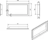 Technical drawing with dimensions of a metal frame. Podgląd zdjęcia produktu