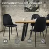 Zestaw 4 krzeseł do jadalni ML-Design z oparciem, czarne, Podgląd zdjęcia produktu 2