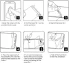 Instructions for applying a screen protector to a phone. Produktbild-Vorschau