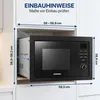 Heinner HMW-MDBI25GDBK Vstavaná mikrovlnná rúra 25 l, 900 Náhľad obrázku produktu 4