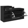 vidaXL Schuhbank Schwarz 94,5x31x57 cm Holzwerkstoff Produktbild-Vorschau 6