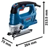 Bosch GST 750, Oberer Griff, Schwarz, Blau, 45°, -45 - 45°, Produktbild-Vorschau 2