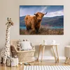 MuchoWow® Poster Schottisches Hochlandrind - Berg - Wasser Produktbild-Vorschau 7