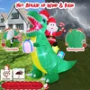 père Noël gonflable de 213 cm sur dinosaure avec lumières Voir les images du produit 5