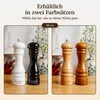 Creative Home Velký Dřevěný Mlýnek na Sůl a Pepř Černá a Náhled obrázku produktu 4