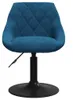 vidaXL Esszimmerstuhl Blau Samt Produktbild-Vorschau 2