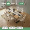 Set di 6 Sedie in velluto trapuntate MILO Beige gambe nere Anteprima dell’immagine prodotto 9