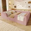Elegantes Polsterbett mit Samtbezug, abnehmbaren Produktbild-Vorschau 4