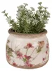 Clayre & Eef Blumentopf Ø 12x10 cm Beige Rosa Keramik Produktbild-Vorschau 2