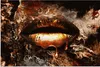 MuchoWow® Poster Gold - Lippen - Kunst - Gold - Luxus - Produktbild-Vorschau 1