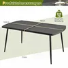 Stół ogrodowy COSTWAY z metalu dla 6 osób, 160 x 90 cm, Podgląd zdjęcia produktu 3