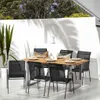 vidaXL Gartenstühle 6 Stk. Stahl und Textilene Schwarz Produktbild-Vorschau 2
