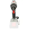 A front view of a cordless drill with a battery pack attached. Produktbild-Vorschau