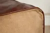 Fußhocker MUSTANG 45cm Echtleder und Leinen braun Produktbild-Vorschau 5