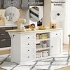 Wyspa kuchenna Merax 150x65x75cm, kredens z 5 szufladami i Podgląd zdjęcia produktu 11