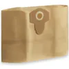 A close-up studio shot of a brown paper vacuum cleaner bag. Produktbild-Vorschau