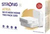 The image shows the packaging of a Strong Atria Wi-Fi Mesh Home Trio Pack 1200. Náhled obrázku produktu
