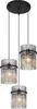Globo Lighting Hängeleuchte Metall schwarz matt, 3x E27 Produktbild-Vorschau 1