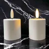 Coen Bakker LED Kerzen mit Timer weiß 2-er Set 4,5x8cm 3D Produktbild-Vorschau 1