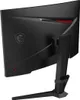 The back of a black MSI gaming monitor on a stand, against a white background. Produktbild-Vorschau