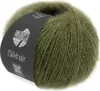 A ball of green yarn with a label. Produktbild-Vorschau