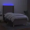 vidaXL Boxspringbett mit Matratze & LED Taupe 100x200 cm Produktbild-Vorschau 4