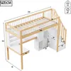 Flieks Etagenbett 90x200cm mit Schreibtisch & Regal, Produktbild-Vorschau 7