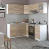 Eckküche Vicco R-Line Sonoma/Weiß 187 x 167 cm, AP Marmor, Produktbild-Vorschau 6