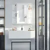 HOMCOM Armadietto a specchio, scaffale da bagno, mobile da Anteprima dell’immagine prodotto 11