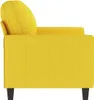Sofa 2-osobowa, jasnożółta, 120 cm, tapicerowana tkaniną Podgląd zdjęcia produktu 4