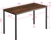Psací stůl Vanport 120x60x75,5cm - Průmyslové dřevo tmavé, Náhled obrázku produktu 5
