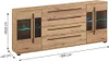 Wohnzimmer-Sideboard 200 cm breit in Eiche mit 2 Glastüren Produktbild-Vorschau 6