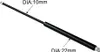 A black gas strut is shown against a white background with measurement indicators. Anteprima dell’immagine prodotto