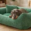4L Textil MOLLY Kuscheliges Cord Hundebett mittelgroße und Produktbild-Vorschau 3