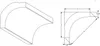 Technical drawing of a corner molding profile with dimensions. Náhled obrázku produktu