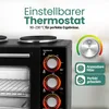 Emerio Mini-Backofen – 2 Kochplatten – 90–230 °C – Ober- & Produktbild-Vorschau 3