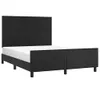 vidaXL Bettgestell mit Kopfteil Schwarz 140x190 cm Produktbild-Vorschau 4