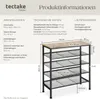 tectake® Schuhregal Bournemouth 75,5 x 30,5 x 85,5 cm Produktbild-Vorschau 5