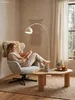 SalesFever Bogenlampe Beige 208 cm mit Marmorfuß & Produktbild-Vorschau 6
