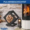 DanDiBo Étagère à bois de cheminée Intérieur Métal Noir Voir les images du produit 3
