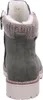 The back view of a green boot with a knitted cuff and faux fur lining. Produktbild-Vorschau