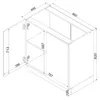 Küchenunterschrank 80 cm - Graphit - 2 Türen - ohne Produktbild-Vorschau 7