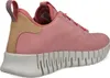 A side view of a pink Ecco sneaker with a tan accent on the heel and a white, textured sole. Podgląd zdjęcia produktu