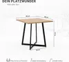 Homestyle4u Jedálenský stôl 80x80 cm dub kov čierny Náhľad obrázku produktu 7