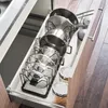 Yamazaki pfannen- und topfdeckelhalter ausziehbar - Schwarz Produktbild-Vorschau 1