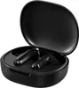 A pair of black wireless earbuds in their open charging case. Podgląd zdjęcia produktu