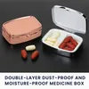 kwmobile 2x Edelstahl Tablettenbox mit 2 Fächern - 5,5 x 4 Produktbild-Vorschau 2