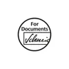 A circular stamp with text and a signature. Anteprima dell’immagine prodotto